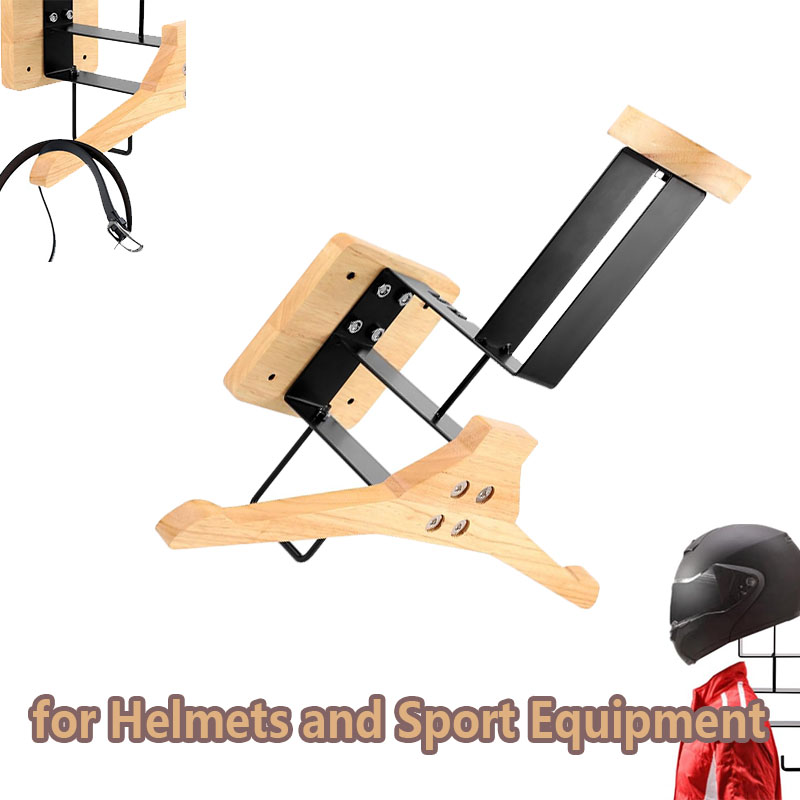 Wood Motorcycle Helmet Holder  – Sports Equipment Organizer Rack recenzja i cena