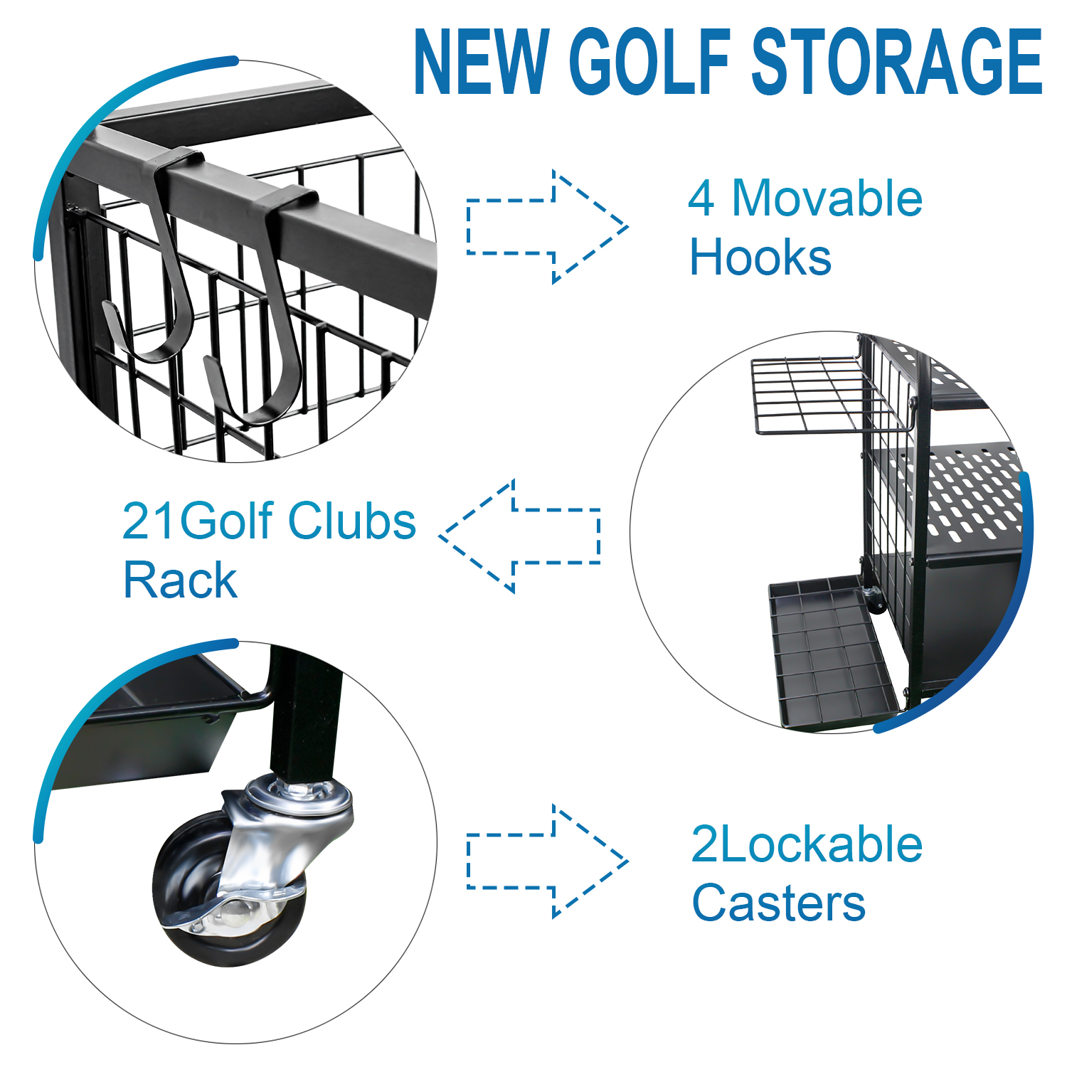 Golf Bag Storage Garage Organi – Sports Equipment Organizer Rack recenzja i cena