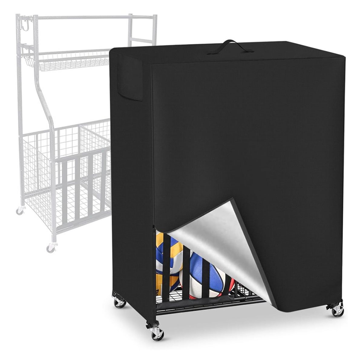 Basketball Rack Cover Garage S – Sports Equipment Organizer Rack recenzja i cena