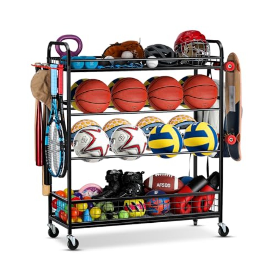 Garage Sports Equipment Organi – Sports Equipment Organizer Rack recenzja i cena