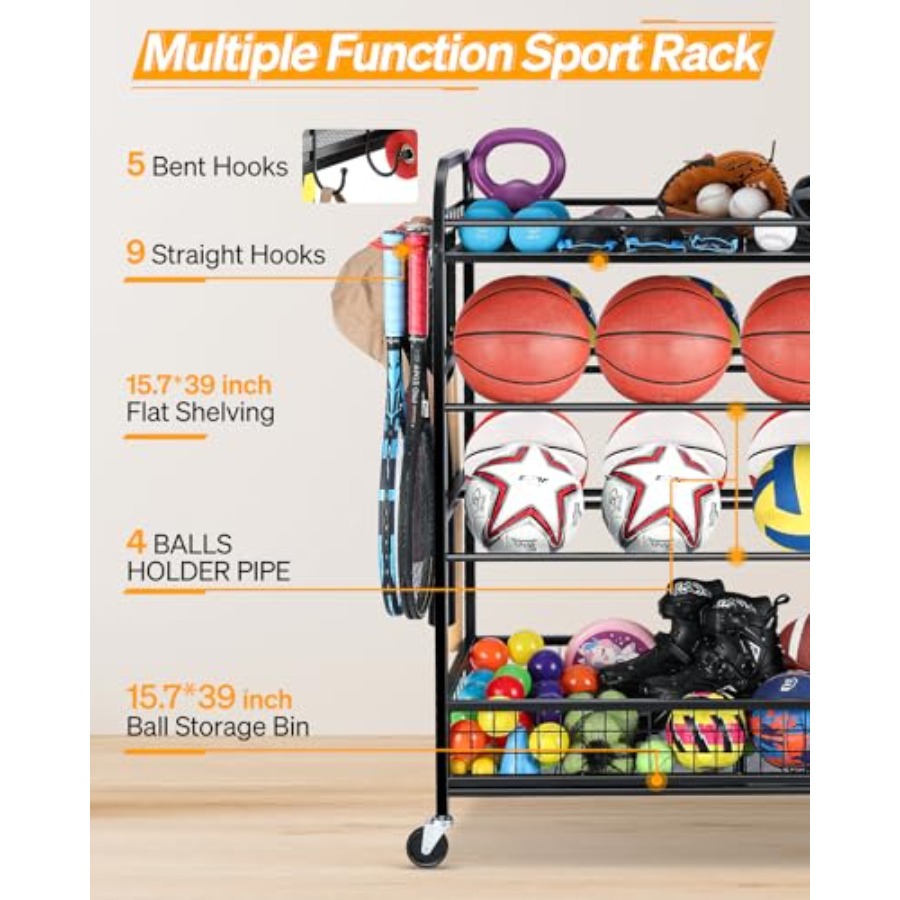 Garage Sports Equipment Organi – Sports Equipment Organizer Rack recenzja i cena