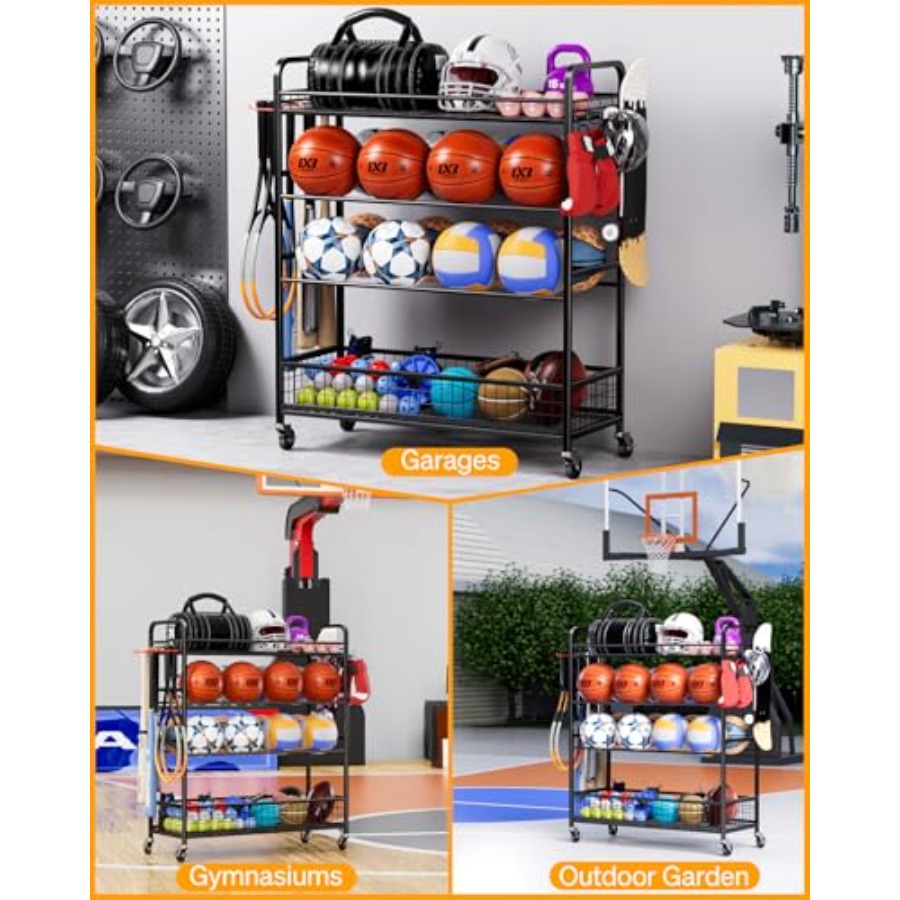 Garage Sports Equipment Organi – Sports Equipment Organizer Rack recenzja i cena