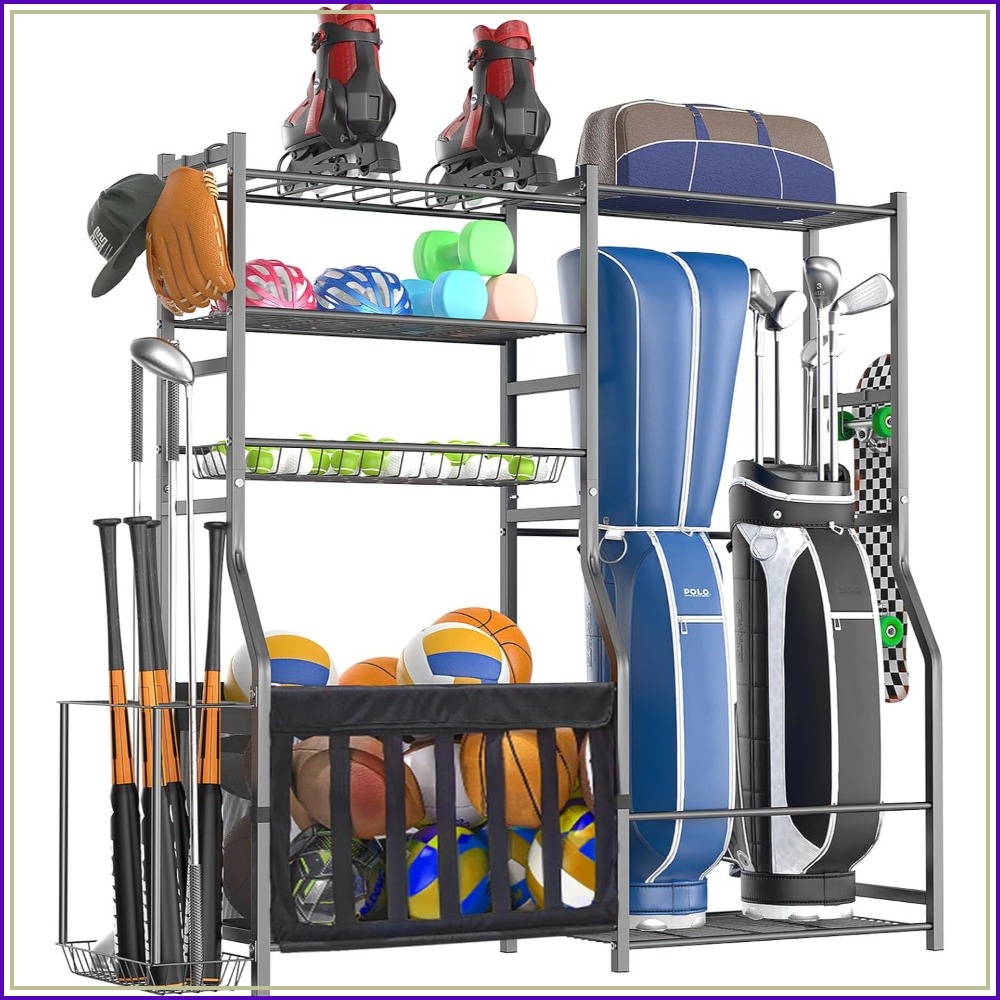 Heavy Duty Garage Sports Equip – Sports Equipment Organizer Rack recenzja i cena