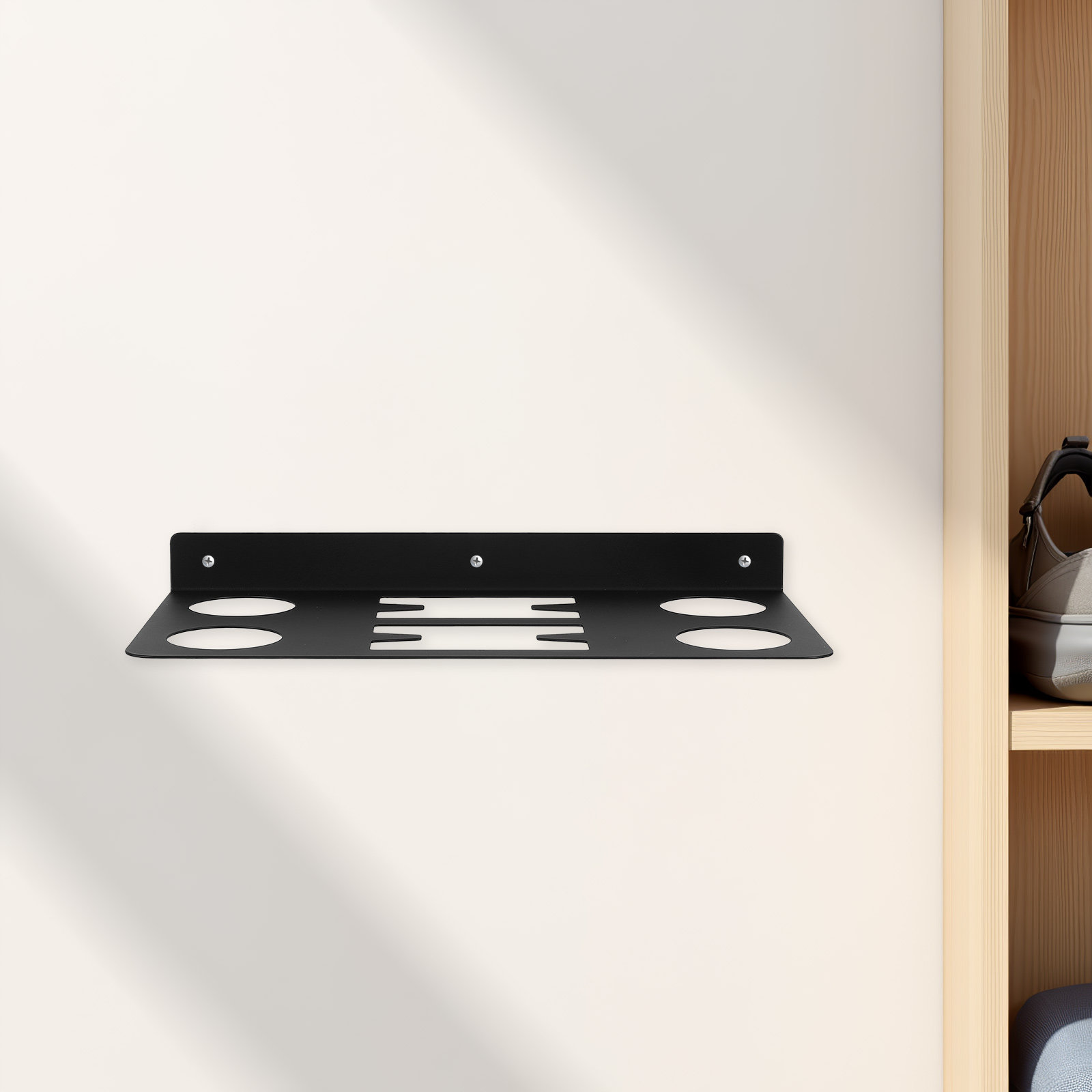 Wall-Mounted Black Tennis Rack – Sports Equipment Organizer Rack recenzja i cena