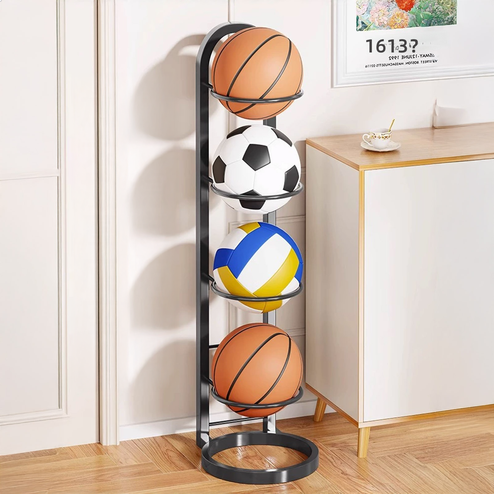 Foldable Basketball Rack Multi – Sports Equipment Organizer Rack recenzja i cena