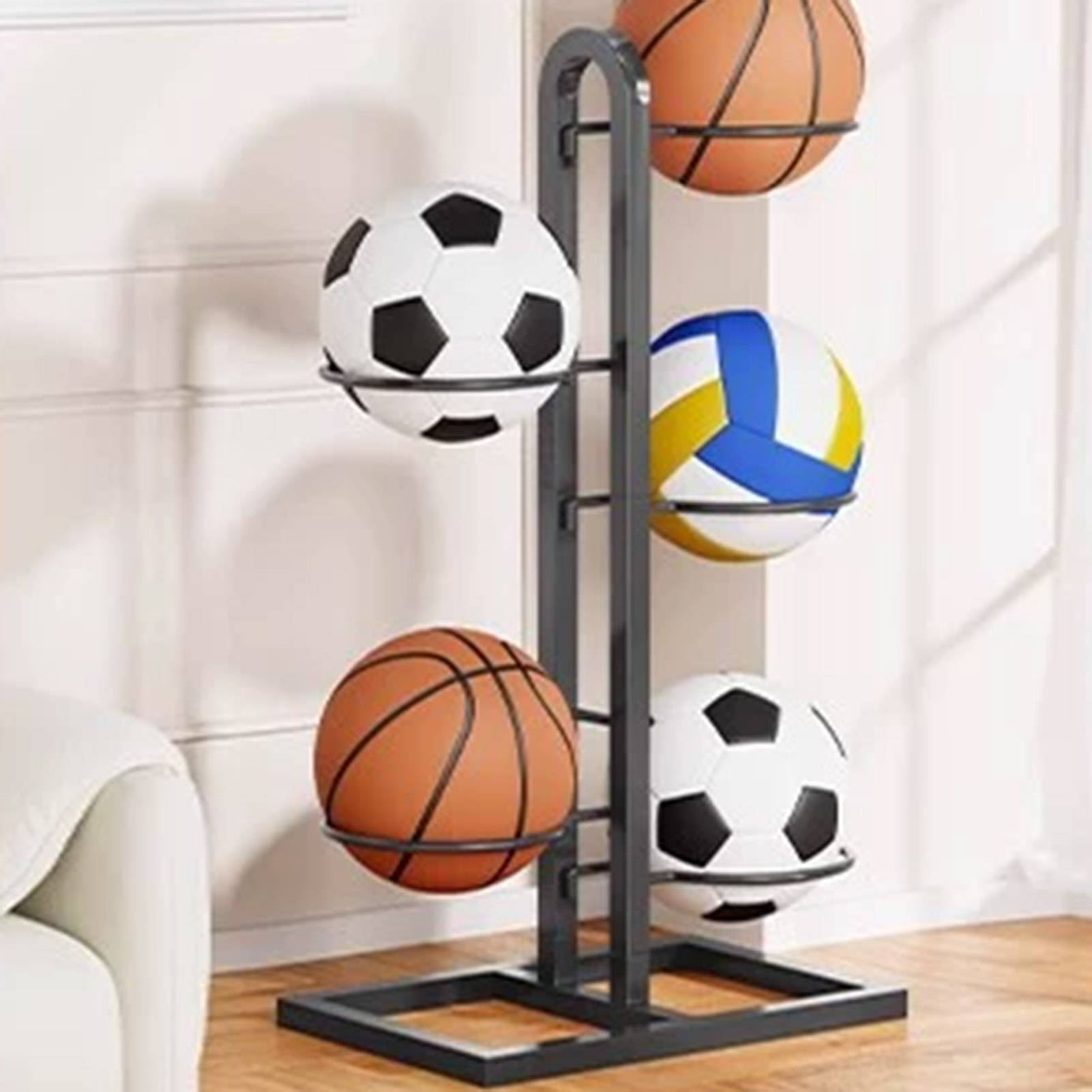 Foldable Basketball Rack Multi – Sports Equipment Organizer Rack recenzja i cena