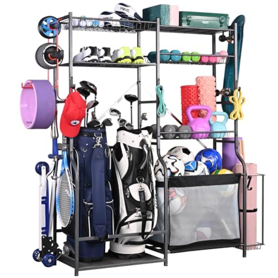 Extra Large Golf Storage Ball  – Sports Equipment Organizer Rack recenzja i cena