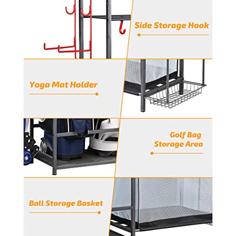 Extra Large Golf Storage Ball  – Sports Equipment Organizer Rack recenzja i cena