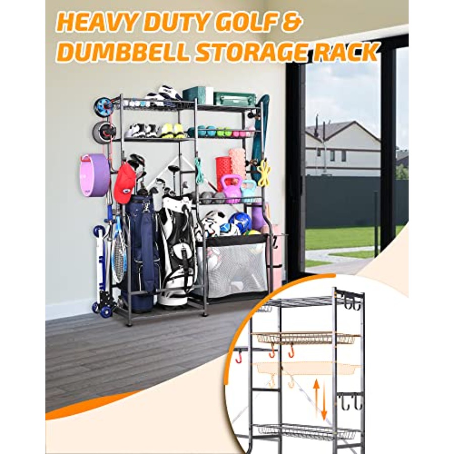 Extra Large Golf Storage Ball  – Sports Equipment Organizer Rack recenzja i cena
