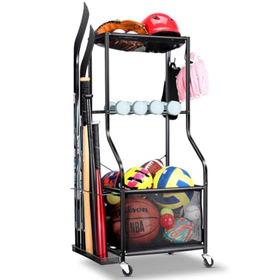 Sports Equipment Garage Organi – Sports Equipment Organizer Rack recenzja i cena
