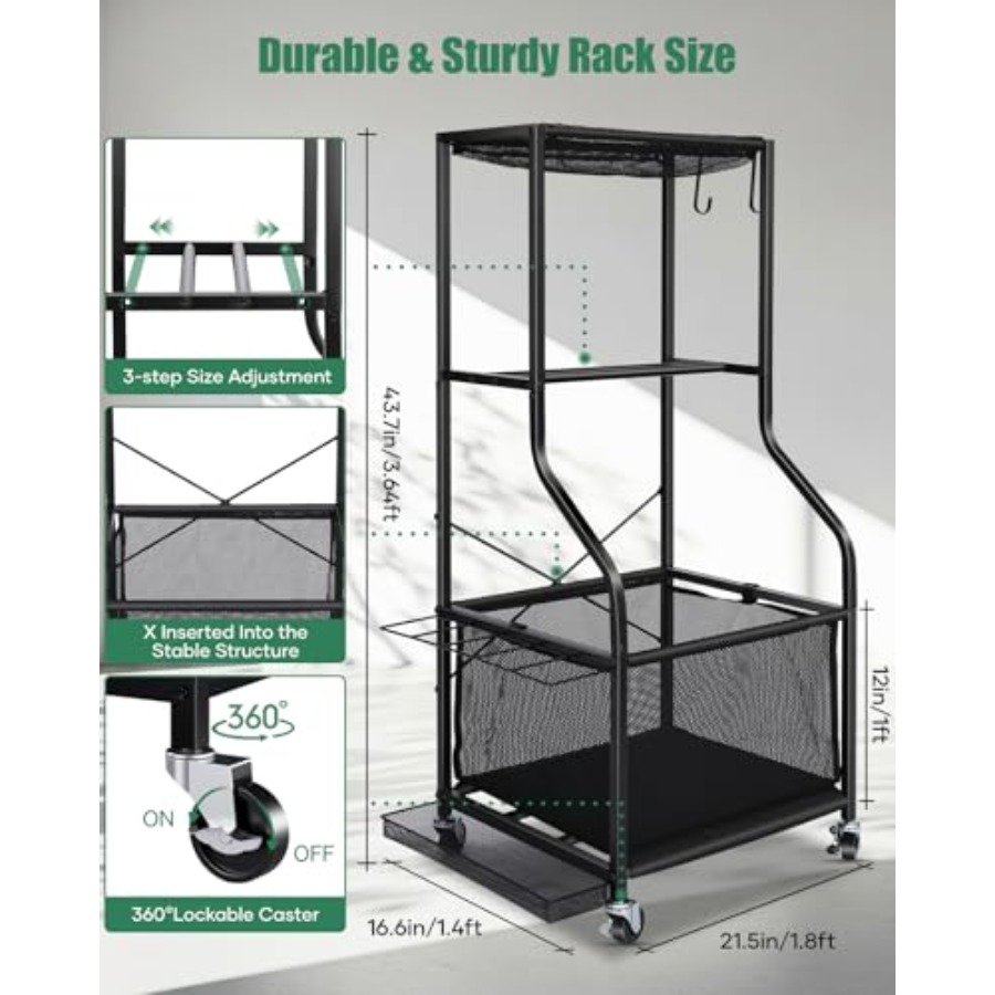 Sports Equipment Garage Organi – Sports Equipment Organizer Rack recenzja i cena