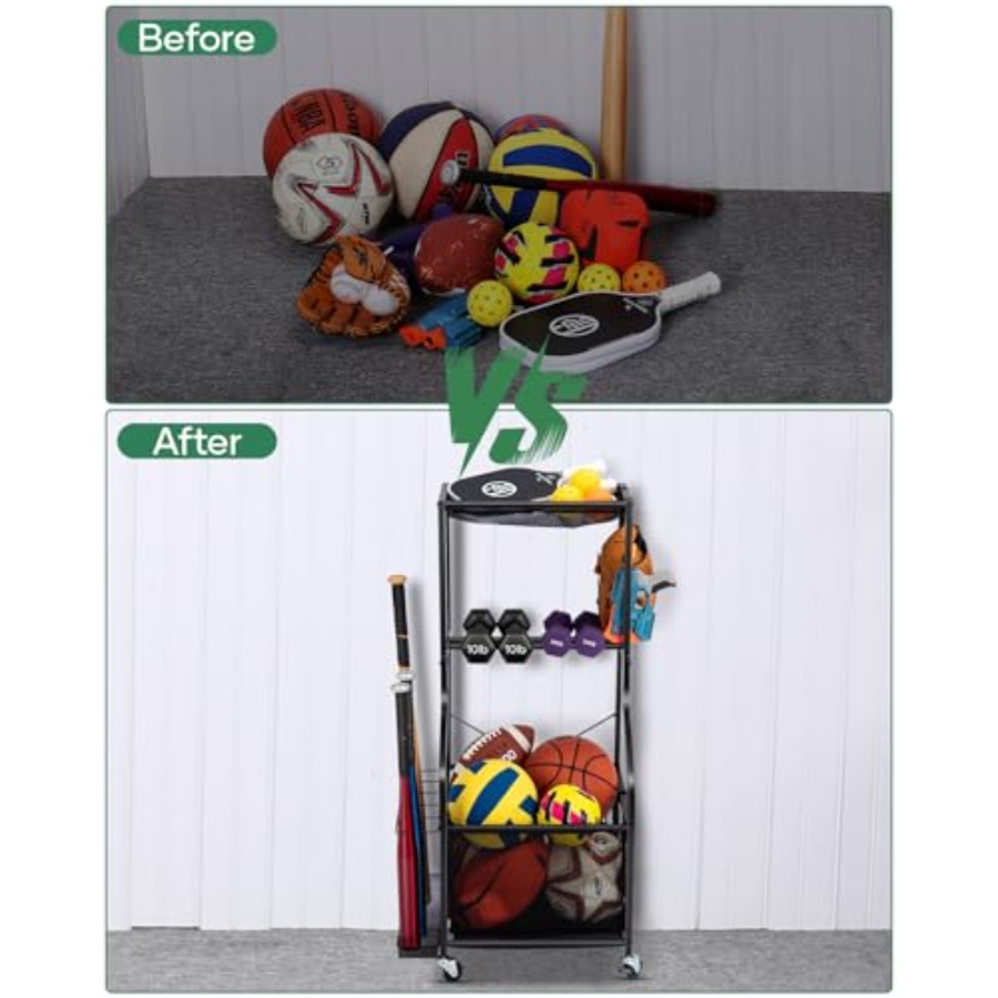 Sports Equipment Garage Organi – Sports Equipment Organizer Rack recenzja i cena